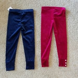 Carter/'s Toddler Girls/' TWO Pair Leggings Small Floral Print /& Faux Denim NWT